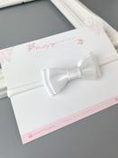 White Double layered Satin Ribbon Headband