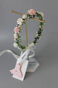 Rose Soft pink &amp; Ivory Flower Flower Crown