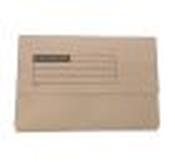 Foolscap 220gsm Manilla Half Flap Document Wallet Buff - Pack of 50