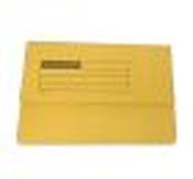 Foolscap 220gsm Manilla Half Flap Document Wallet Yellow - Pack of 50