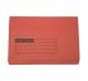 Foolscap 280gsm Manilla Full Flap Document Wallet Red  - Pack of 50