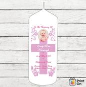 Christening Candle - Full Cross - Blue