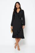 Abbie Wrap Dress - Black
