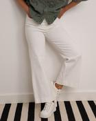 Wide Leg Jean/Belt - White