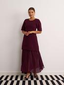Dress/Chiffon Skirt - Burgundy