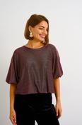 Shimmer Blouson Top - Rose