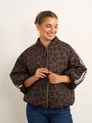 Animal Print Puffer Jacket - Brown image