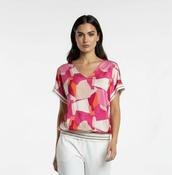 Maine V-Neck Top - Pink