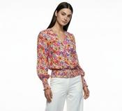 V-Neck Top - Orange Print image