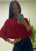 Shimmer Back Bow Top -Red image