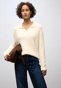 Fluffy yarn polo sweater       soft beige                     303478 image