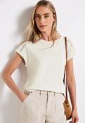 T-shirt w.crochet tapes at shoulder                  323312