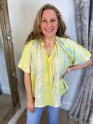 Striped Blouse - Lime image