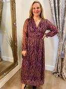 Camilla Dress - Majenta/Gold