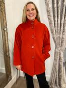 CHRISTINA FELIX Wool/Cashmere Button Up Coat - Rust