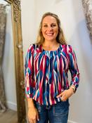 YEW Bow Broach Top - Berry
