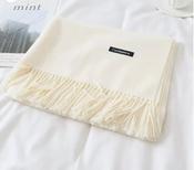 Cashmere  Scarf - Winter/White image