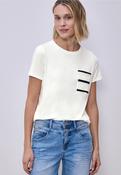 shirt w.striped structure pock off white                      324802