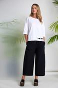 Baloon shape trouser with side pocket Black  NAS26260