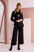 Soft Wide Leg Trouser With Side Pocket Black  NAW26301 image