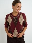 Argyle Tank - Burgundy