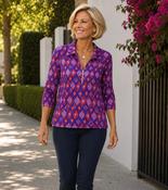 Zip/Collar Top - Purple image