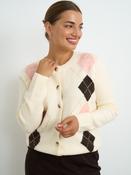 Argyle Cardigan - Cream