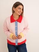 Collar Cardigan - Pink