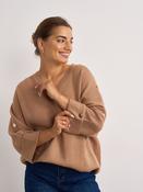 V Neck Button Knit - Camel