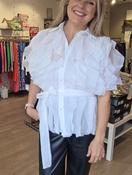 Ruffle Blouse - White