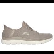 Skechers 150128 Ladies Trainer-Taupe/Gold