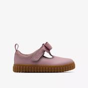 Clarks Cove Bow T Girls Shoe-Dusty Pink F image