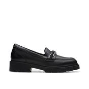 Clarks Eris Edge Y School Shoe-Black Leather F image