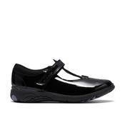 Clarks Relda Magic Girls Shoe-Black Patent G