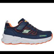 Skechers 406334l Boys Trainer-Navy/Orange