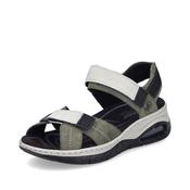 Rieker 67651-54 Ladies Sandals-Grey Multi image