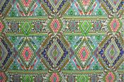 Strong Cotton Canvas Turquoise Tribal (250 gsm)
