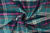 Cotton Flannel Teal &amp;amp; Tartan