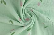Printed Cotton Muslin Tulips (140 gsm) image