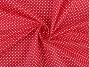Printed Cotton Poplin - Red Painted Polka (110 gsm)