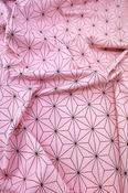 Japanese Printed Cotton Pink Asanoha (120gsm)