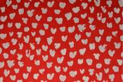 Printed Cotton Poplin - Red Painted Heart (110 gsm)