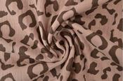 Printed Cotton Muslin Pink Outlines (140 gsm)