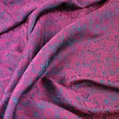 Hand-made Silk Brocade Fuchsia And Teal