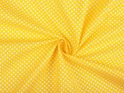 Printed Cotton Poplin - Yellow Polka (110 gsm)