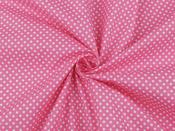 Printed Cotton Poplin - Pink Polka (110 gsm)