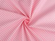 Printed Cotton Poplin - Light Pink Polka (110 gsm)