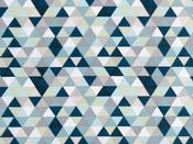 Printed Cotton Poplin - Mint Triangles (110 gsm)