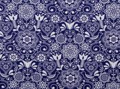 Printed Cotton Poplin - Navy Doodles (110 gsm)