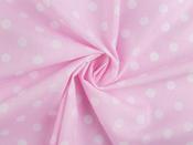 Printed Cotton Poplin - White on Pink Dots (110 gsm) image